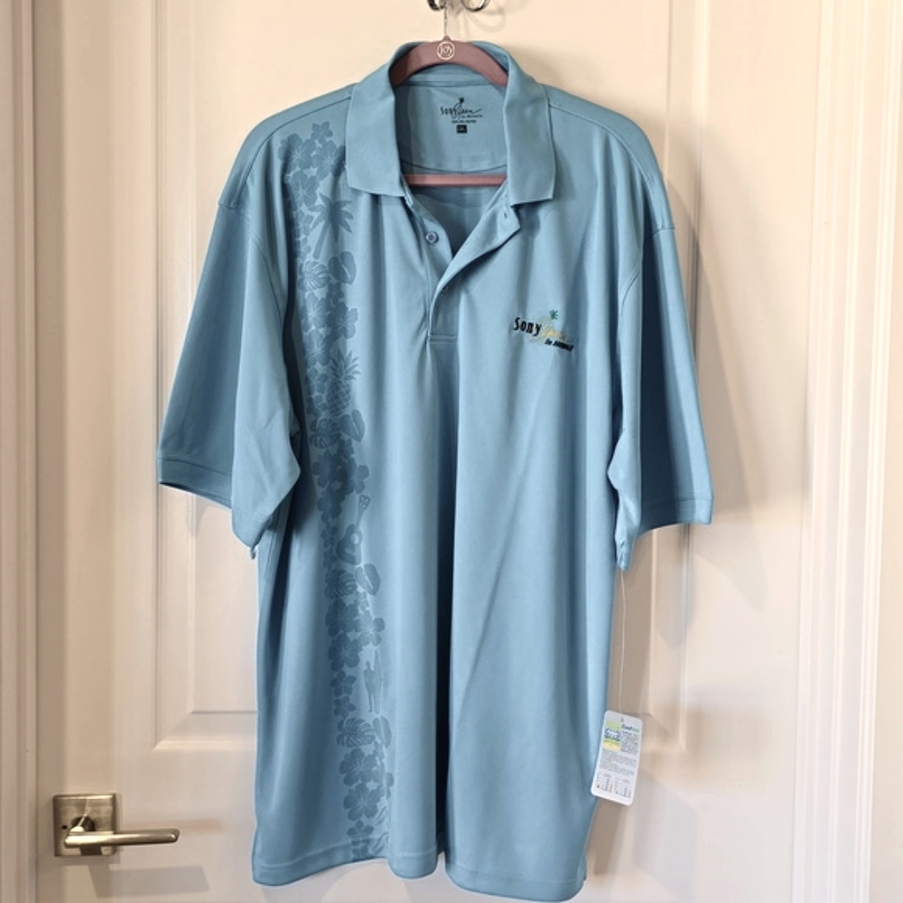 🍃 NWT Sony Open Hawaii men's breakable Dry comfort sportwear shirt Sz 2XL